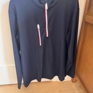 G/FORE Navy Pullover with Zipper Detail